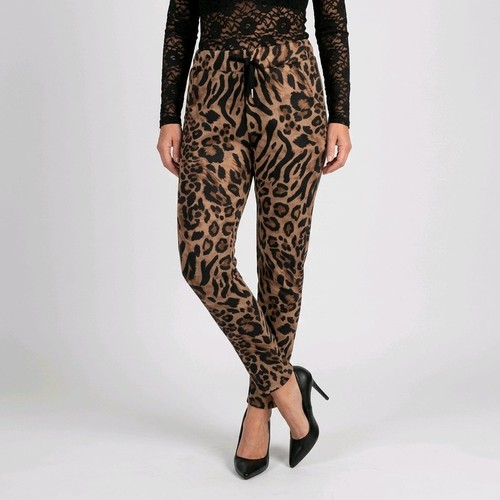 Damenhose samt tiger muster - samt,