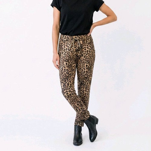 Damenhose samt leo schwarz - samt,