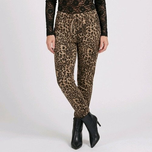 Damenhose samt muster leo - samt,