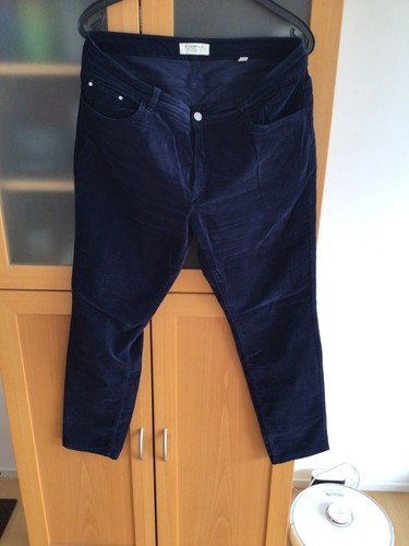 Damenhose dunkelblau samt - dunkelblau, gr