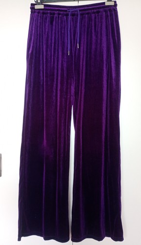 Lange hose lila samt samthose - lange,