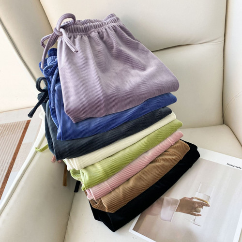 Damen samt hose lange - samt,