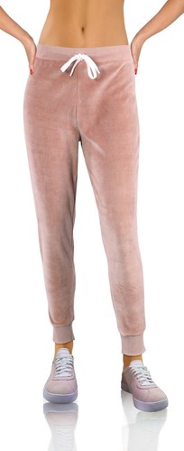 Damen samt velours jogginghose - velours,