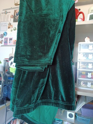 Damen samthose tannengrün - samthose,