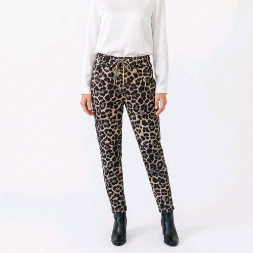 Damenhose samt leo grau - leo,